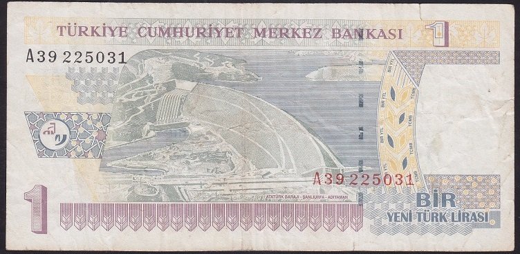8.EMİSYON 1 YTL A39 225031 TEMİZ