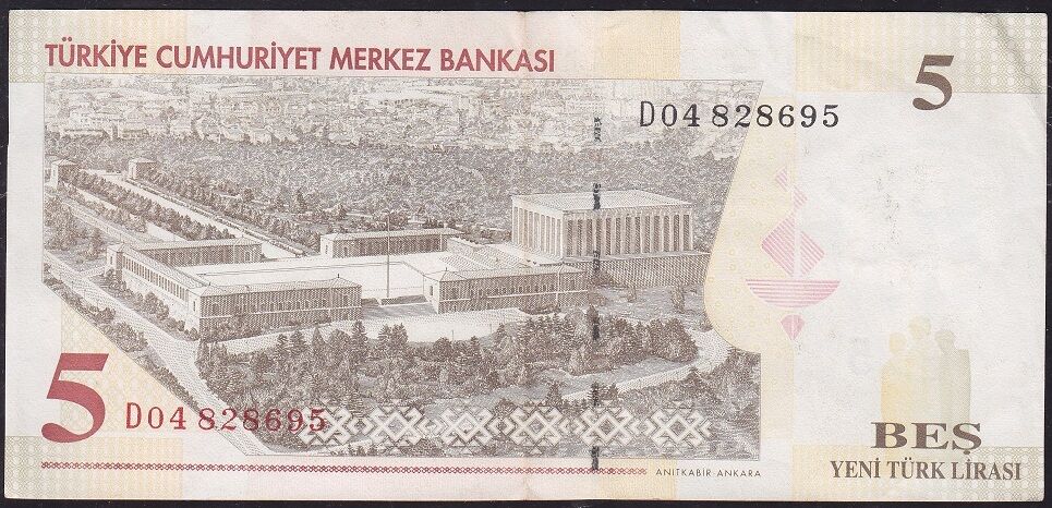 8.Emisyon 5 YTL D04 828695 Çok Çok Temiz