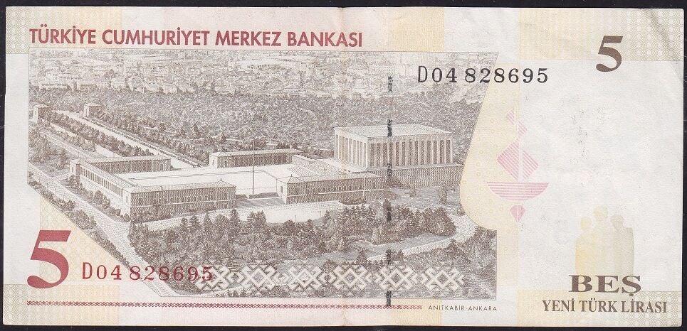8.Emisyon 5 YTL D04 828695 Çok Çok Temiz