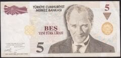 8.Emisyon 5 YTL D04 828695 Çok Çok Temiz