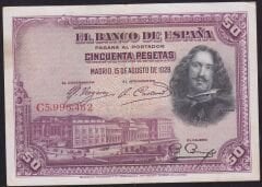 İspanya 50 Pesetas 1928 Ççt Çilaltı