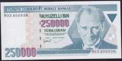 7.Emisyon 3.Tertip 250.000 Lira H03 400936 Çilaltı Çil