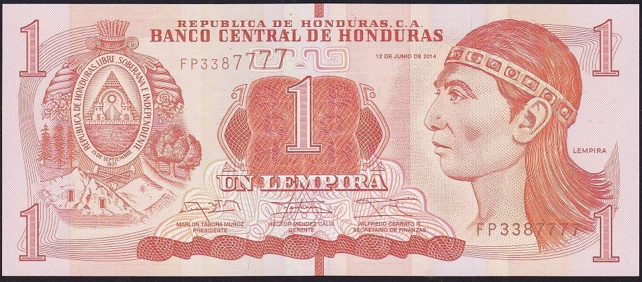 Honduras 1 Lempira 2014 Çil Pick 89b 7777