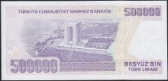 7.Emisyon 4.Tertip 500000 Lira L83 566793 Çil