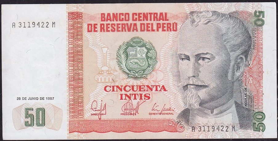 Peru 50 İntis 1987 Ççt+ Pick 131b