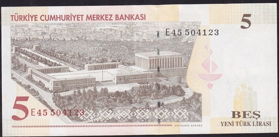 8.Emisyon 5 YTL E45 504123 Çilaltı