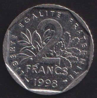 Fransa 2 Frank 1998