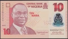 Nijerya 10 Naira 2024 Çil Polimer