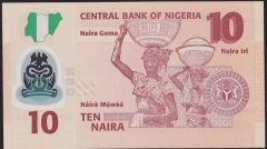 Nijerya 10 Naira 2024 Çil Polimer