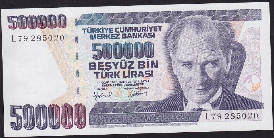 7.Emisyon 4.Tertip 500000 Lira L79 285020 Çil