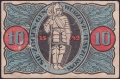Almanya 10 Pfennig Notgeld 1921 Çok Temiz