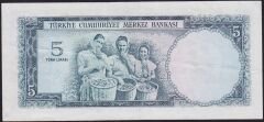 5.Emisyon 3.Tertip 5 Lira G21 400529 Çok Temiz+