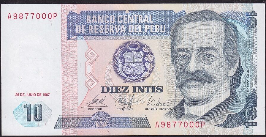 Peru 10 İntis 1987 Çilaltı -000