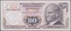 6.Emisyon 1.Tertip 50 Lira H67 020027 Çilaltı