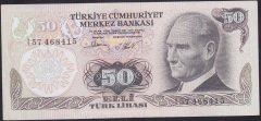 6.EMİSYON 2.TERTİP 50 LİRA I57 468415 ÇÇT + eski kağıt para değerleri