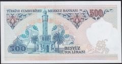 7.Emisyon 2.Tertip 500 Lira D30 784391 Çilaltı Çil