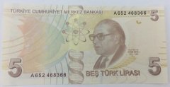 9.EMİSYON 5 LİRA 1.TERTİP A652 468366 ÇİL