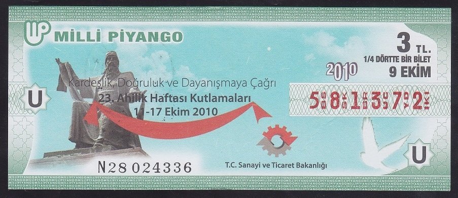 2010 9 EKİM ÇEYREK BİLET