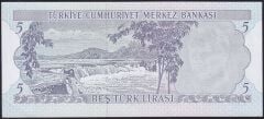 6.Emisyon 2.Tertip 5 Lira H55 220466 Ççt Çilaltı