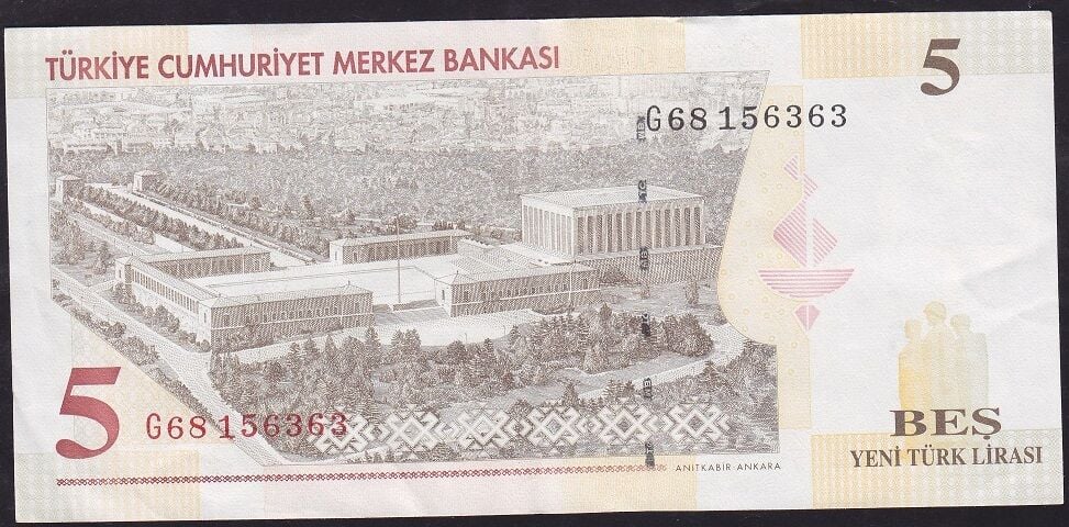 8.Emisyon 5 YTL G68 156363 Çok Çok Temiz