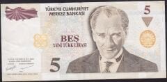 8.Emisyon 5 YTL G68 156363 Çok Çok Temiz