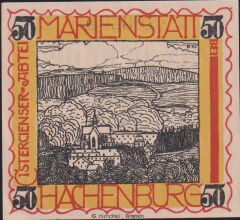 Almanya 50 Pfennig Notgeld 1921 Çil Filigranlı