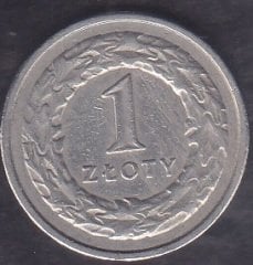 Polonya 1 Zloty 1992