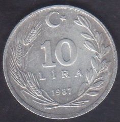1987 YILI 10 LİRA
