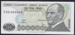 7.EMİSYON 2.TERTİP 10 LİRA E49 066862 ÇİLALTI