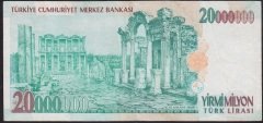 7.EMİSYON 20 000 000 LİRA J62 755811 ÇÇT