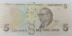 9.EMİSYON 5 LİRA 1.TERTİP A525 595815 ÇİLALTI ÇİL