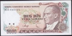7.Emisyon 4.Tertip 5000 Lira H35 840010 Çil