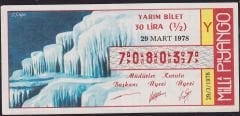1978 29 Mart Yarım Bilet - Y Serisi