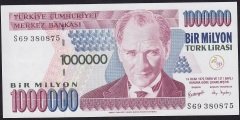 7.Emisyon 3.Tertip 1 000 000 Lira S69 380875 Çilaltı