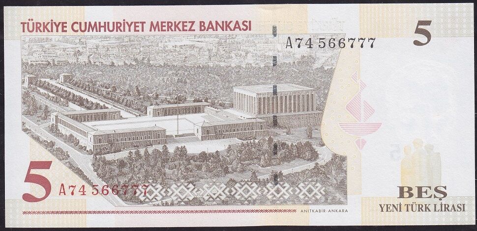 8.Emisyon 5 YTL A74 566777 Çil