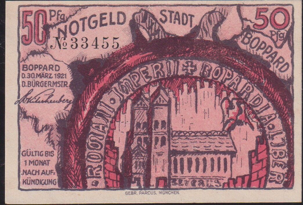 Almanya 50 Pfennig Notgeld 1921 Çil