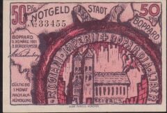 Almanya 50 Pfennig Notgeld 1921 Çil