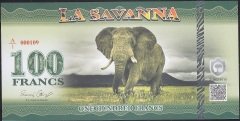 La Savanna 100 Frank 2015 Çil Fantazi Para