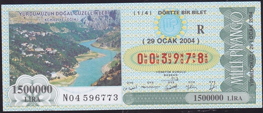 2004 29 Ocak Çeyrek Bilet - R Serisi