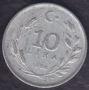 1984 YILI 10 LİRA eski para mezat