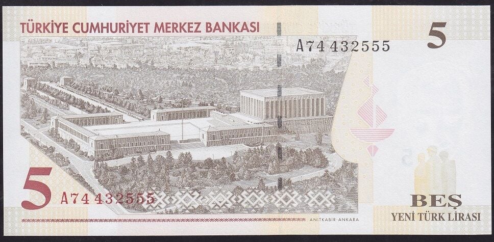 8.Emisyon 5 YTL A74 432555 Çil