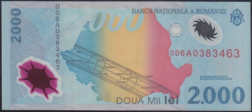 ROMANYA 2000 LEİ 1999 POLYMER ÇOK TEMİZ +