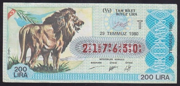 1980 29 TEMMUZ TAM BİLET