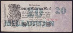 ALMANYA 20 MİLYON MARK 1923 ÇOK TEMİZ