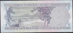 6.Emisyon 2.Tertip 5 Lira H13 437906 Çok Çok Temiz
