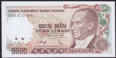 7.Emisyon 4.Tertip 5000 Lira G89 672988 Çilaltı Çil