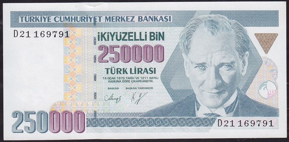 7.Emisyon 1.Tertip 250000 Lira D21 169791 Çilaltı Çil