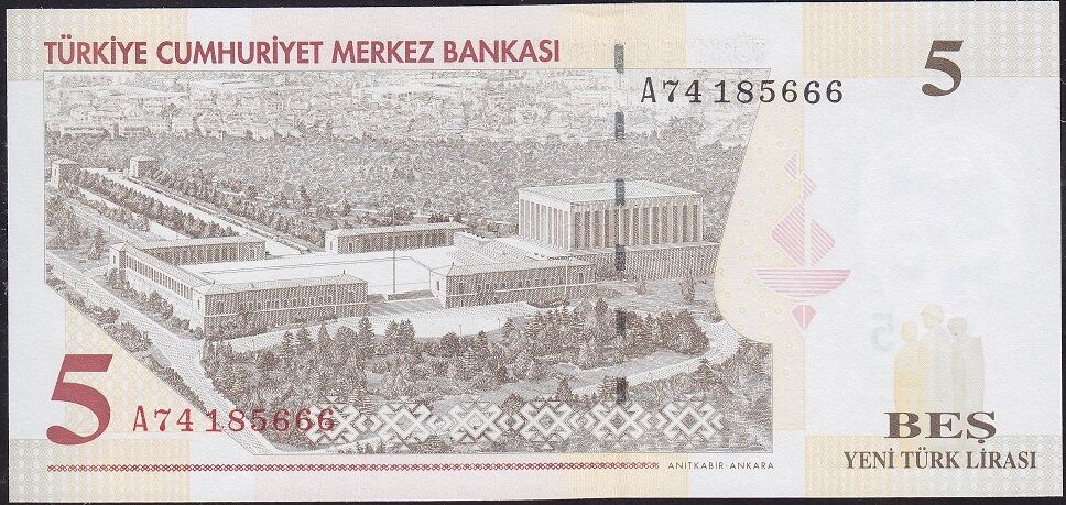8.Emisyon 5 YTL A74 185666 Çil