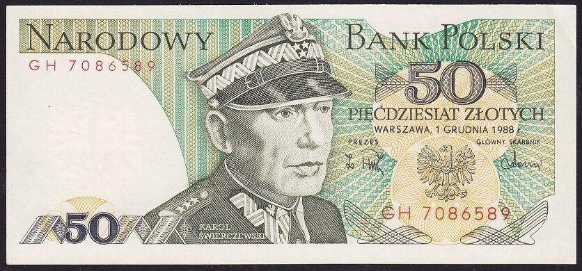 Polonya 50 Zloty 1988 Çilaltı Çil Pick 142c