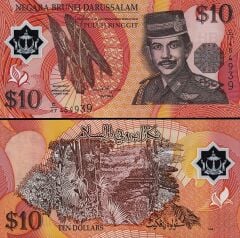 Brunei 10 Dolar 1998 Çil Pick 24b Polimer
